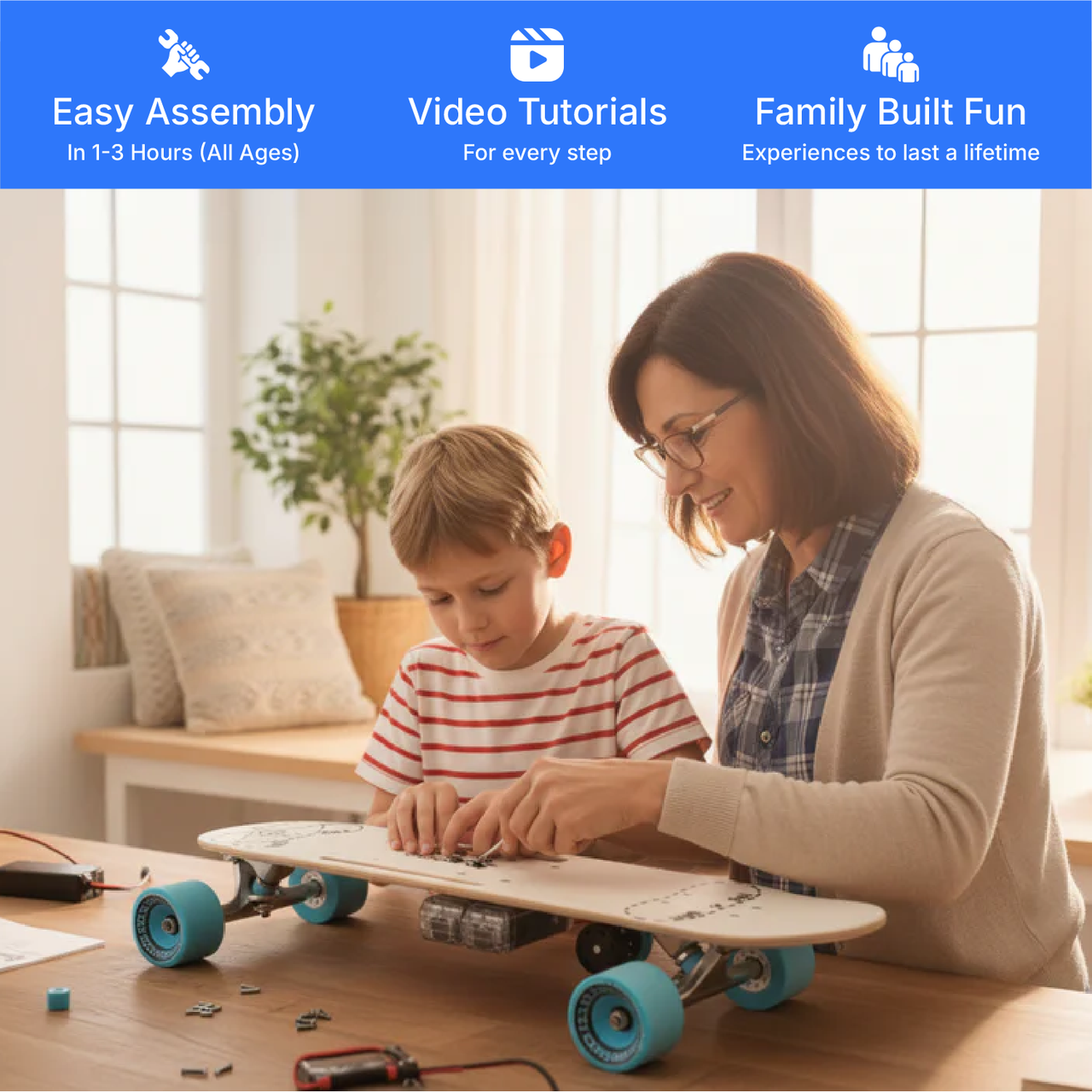 Electric Skateboard Buildable STEM Kit